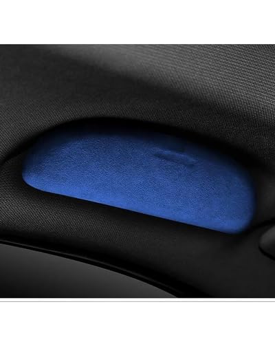 Étui à lunettes pour Volvo en daim de qualité supérieure finition bleu luxe
