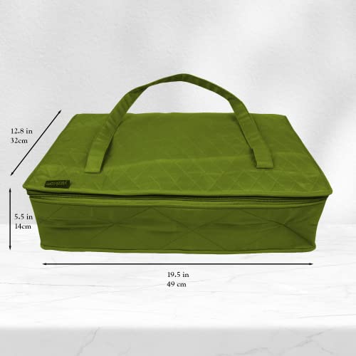 Yazzii Carry All Organizer Tote – Ultimate Craft Storage Bag With 20 Pockets For Quilting Supplies, Sewing Notions, Embroidery & More - Green #TOP3