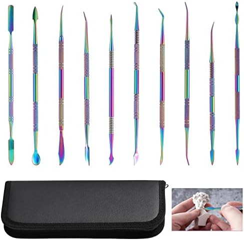 Set Di 5 Strumenti Per Intaglio Cera In Acciaio Inox - Con Custodia Metall O Per Scultura E Modellazione - Foto 9