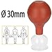Produktbild Lunata Ø 30 Schröpfglas mit Saugball, Anti Cellulite Saugglocke, Massageglas, Schröpfgläser für eine professionelle Schröpfmassage