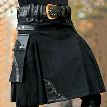 Schotse verkleed rokken/kilts rood met bontje voor heren bestellen | Handpoppen winkel