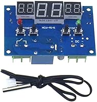 Vista 1 de W1401 DC12V LED pantalla digital termostato controlador de temperatura inteligente termómetro control con sensor NTC módulo DC 12V