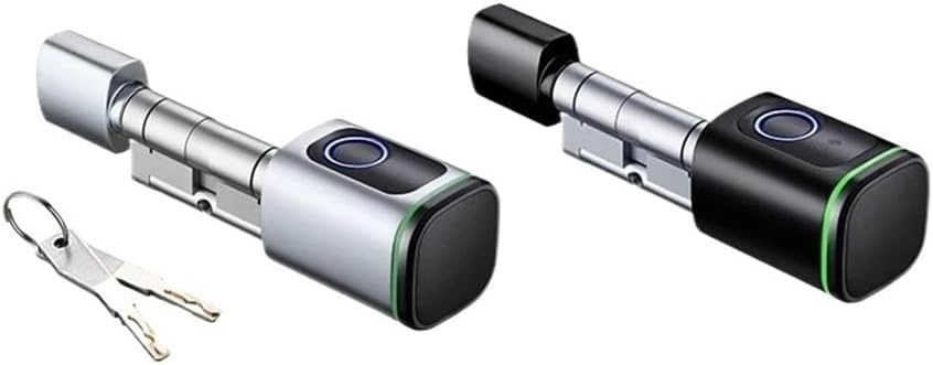 S1 Tuya BLE TT Lock Smart Electronic Door Lock with DIY Cylinder Core Fingerprint APP Keys IC Card Unlock for Home Hotel(TT Lock-Silver,A40 B40)