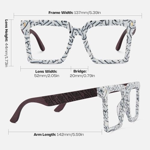 Image of Zeelool Vintage Square Eyeglasses Frame for Men with Non-prescription Clear Lens ZJGX320783