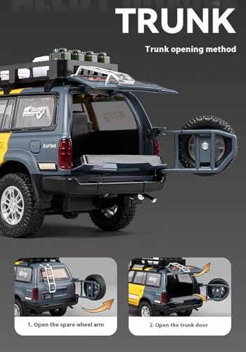 Image of Magicwand 1:24 Scale Die-Cast Tayota Land Cruiser LC80【Colors As Per Stock】【Box Packing】 with 7 Openable Doors,Pull Back Action,Lights,Music & Working Horn【Pack of 1】