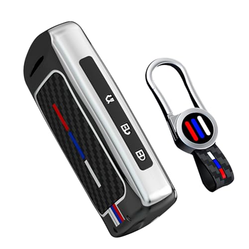 Coque de clé de voiture intelligente à 3 boutons silicone carbone compatible Mazda CX-30 CX-5