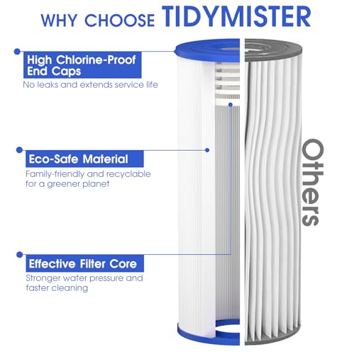 TidyMister Advanced Pool Filter Cartridge TM-8413 Compatible with PWWPC125B, PXC-125, Posi-Clear PXC-150, C-8413, Waterway Proclear 125,FC-2575,L x OD:28-3/16” x 8 15/16",125 Sq. Ft,2 Pack by TidyMister - Image 5