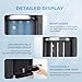 Euhomy Self Cleaning Bottom Loading Water Cooler Dispenser, with UV Lights Stainless Steel Water Cooler for Home, Office, Living Room, 3 Or 5 Gallon Bottle,Black