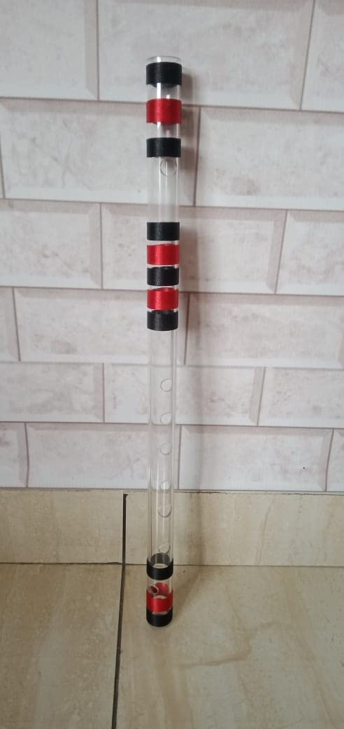 C - Flauto Bansuri in bambù, medio, mano destra, 47 cm