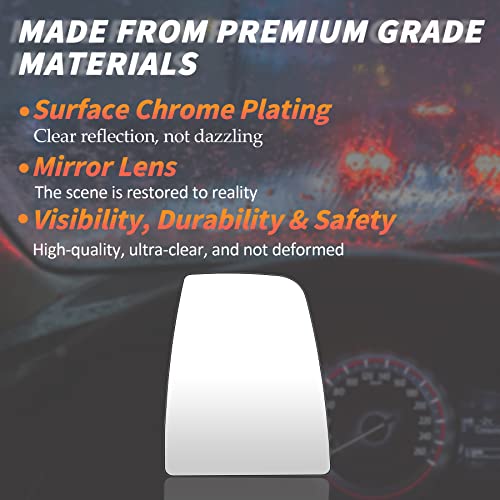 Passenger Right Side Upper Rearview Convex Heated Mirror Glass With Rear Holder For 2015-2022 Ford Transit-150 250 350 Hd Ck4Z17K707B Ck4Z17K707D #TOP7