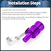 INFINAUTO Turbo Sound Muffler Pipe Whistle, Rear Tailpipe XL Car Motorcycle Roar Maker Aluminum Purple, 1 Set