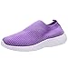 Yowablo Chaussures Femmes Outdoor Mesh Casual Slip on Semelles Confortables Running Chaussures de Sport (37,Lilas)