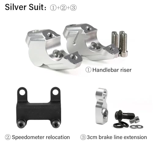 Abrazadera elevadora de manillar extensible con ajuste de altura para Yamaha MT07 3