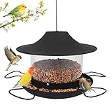 Gaethra Mangeoire pour oiseaux d'extérieur, 1800 ml, mangeoire à oiseaux, maison pour oiseaux d'extérieur, résistante aux intempéries pour balcon, jardin, gris