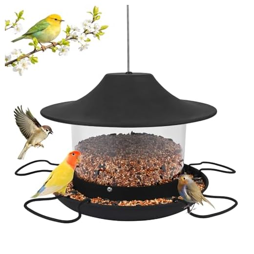Gaethra Vogelfutterhaus zum Aufhängen, 1800ml Faltbarer Futterhaus für Vögel, Vogelhaus zum Aufhängen Grau, Vogelfutterhaus Höhenverstellbar, Vogelhaus Wetterfest für Garten, Balkon