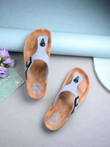 Image of DOCTOR HEALTH SUPER SOFT Women's Orthopedic Toe Ring Sandals | Adjustable Buckle Comfort Slippers | Soft Cushioned Footbed | Lightweight Anti-Skid Casual Flip Flops for Everyday Wear