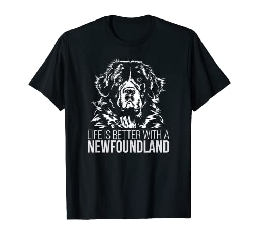Proud Newfoundland life is better dog T-Shirt Shirt Tee Geschenk T-Shirt
