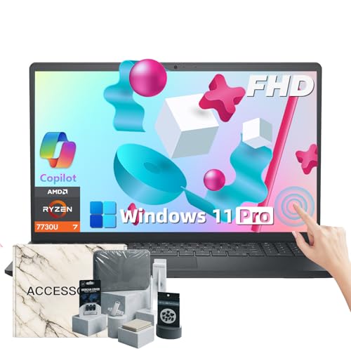 Dell Inspiron-15 3535 Touchscreen Laptop Computer - 15.6' Full HD • Ryzen 7 7730U(up to 4.5 GHz) • HD Webcam • Win 11 Home for Person Use or Business Work(32GB RAM, 1TB SSD)