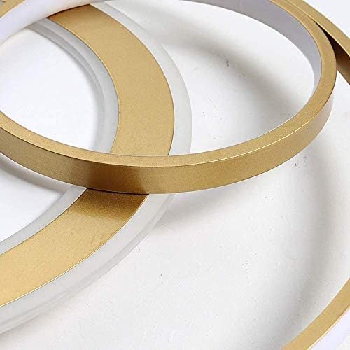 Plafonnier LED géométrique doré à éclairage créatif chic et économique - 3
