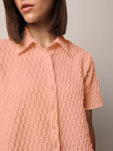 Image of Zilcon Women's Half Sleeve Button Down Women Shirts | Western Tops for Women Stylish | White Shirt for Woman
