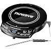 Nuwave Portable Induction Cooktop Diamond with Probe, Advanced Countertop Burner, 91 Temps from 100°F to 500°F, 12”Shatter-Proof Ceramic Glass & 6.5”Heating Coil, Ideal for RV Camp,Small Apt,Travel