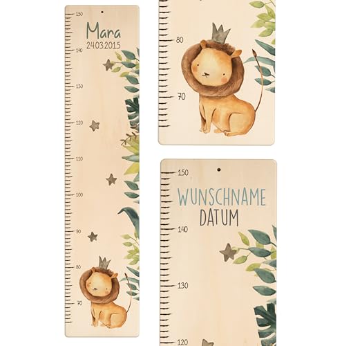 KIDSMOOD - Holz Messlatten für baby- & kleinkinderzimmer personalisiert mit Wunschnamen - Individuelle Messlatte Kind Holz - Holz Messlatte für baby- & kleinkinderzimmer