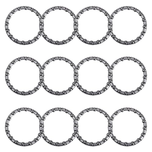12PCS 37x29x4mm Bike Headset Bearings | Sealed Caged Ball Bearings for MTB/Road Bikes | 4mm Steel Balls with Zinc Coating (1-1/8 Standard)