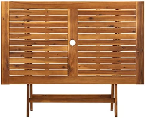 vidaXL Folding Garden Table Wooden Folding Dining Dinner Table Garden Outdoor Kitchen Table Patio Outdoor Dining Furniture Solid Acacia Wood
