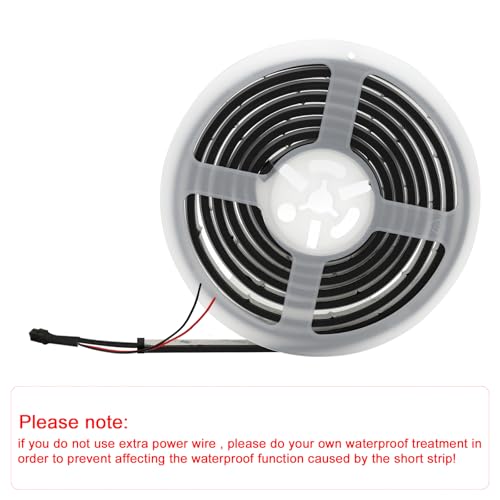 Image of Addressable COB LED Strip, IP68 Waterproof 24V 3.28ft WS2811 RGB-IC Dream Rainbow Color Black PCB LED Tape 720LEDs /m with Silicone Tube for Outdoor Decor Lighting (Without Controller and Power Supply)