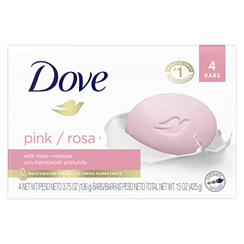 Image of Dove Beauty Bar For Softer Skin Pink More Moisturizing Than Bar Soap, 106g( 4 Bars Each)