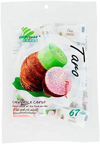 My Chewy Milk Candy, Soft Chewy Candy 19 tablet, Size 67g X 2 Packs (Taro Flavour)