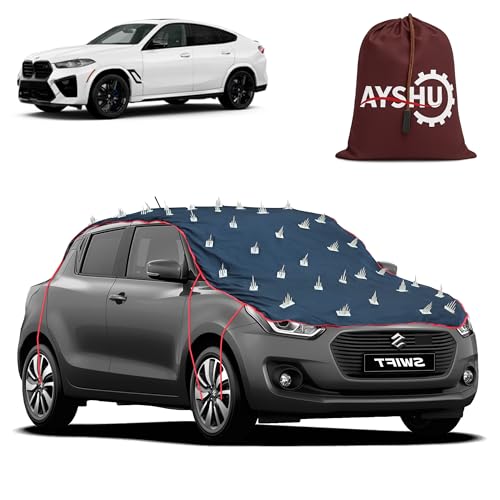 Image of AYSHU Water-Resistant Spike Car Cover for BMW M6 - Protects from Dogs, Monkeys, Dust, Sunlight & UV - Full Roof Universal Fit