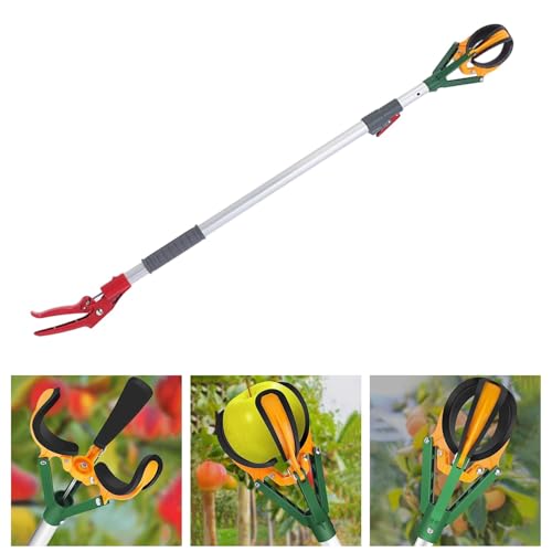 Cueille-fruits télescopique aluminium anti-chute avec griffes caoutchouc - 5