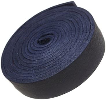 TOFL Genuine Top-Grain Leather Strap 72 Inches Long 7/8 Inch Wide 1/8 Inch Thick (7-8 oz) 1 Leather Strip for DIY Arts & Craft Projects, Clothing, Jewelry, Wrapping | Navy Blue