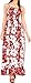 Produktbild LA LEELA Allover Blume gedruckt Rückenfrei Smok Lange Schlauch- Kleid Rot_F104 DE Größe: 32 (XS) - 44 (L)
