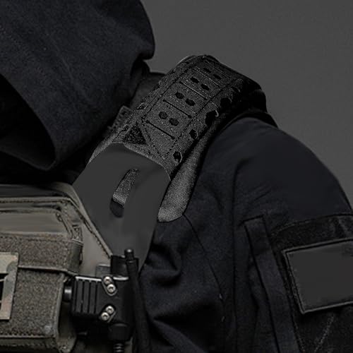 Modixun Lot de 2 coussinets de sangle d'épaule, coussinets respirants en maille douce pour gilet tactique, porte-assiettes, bas de ligne de poitrine, sac à bandoulière, sac de sport, Noir – vue 6