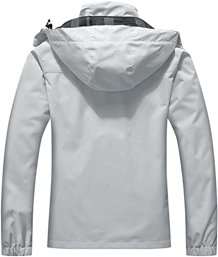 Moerdeng Women's Waterproof Rain Jacket Outdoor Lightweight Softshell Raincoat For Hiking Travel Large #TOP1