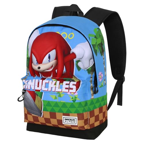 Sonic The Hedgehog - Sega Knuckles Run-Sac à Dos HS Fan 2.2, Multicolore, 31 x 44 cm, Capacité 24 L