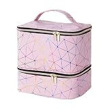 Borsa porta smalti per unghie - Borsa per olio essenziale da 30 bottiglie, custodia portatile per cosmetici | Macchina per, organizer da viaggio, kit per manicure, professionali per