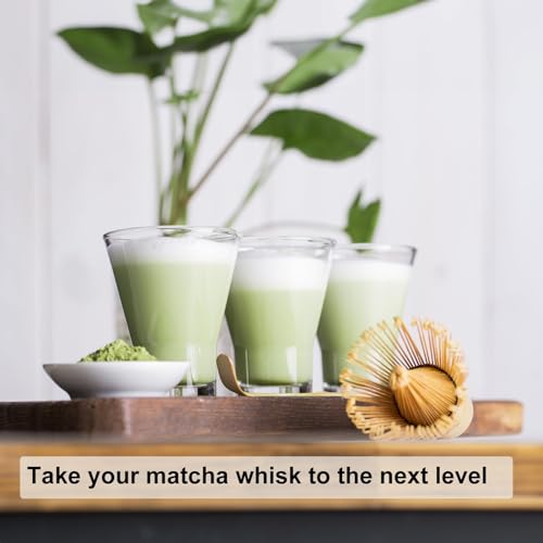 Miniatura 5 de Levioc S Batidor De Bambú Natural Chasen Tradicional De 100 Varillas Matcha, Té Verde, 100t