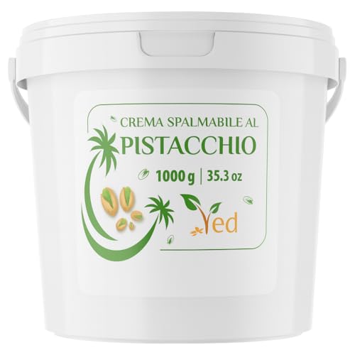Mantequilla de Pistacho Premium VED 1 kg – Hecha en Italia | Etiqueta Limpia, Ingredientes Naturales | Vegana y Sin Gluten.