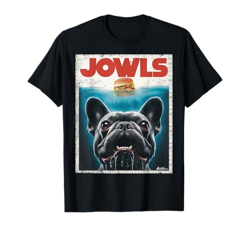 Funny Black French Bulldog Jowls Top, Frenchie Mom, Dog Dad T-Shirt