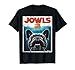 Funny Black French Bulldog Jowls Top, Frenchie Mom, Dog Dad T-Shirt