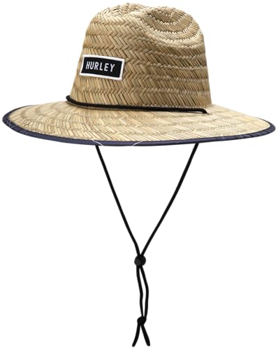 Image of Hurley Men's Straw Hat - Bayside Lifeguard Straw Sun Hat