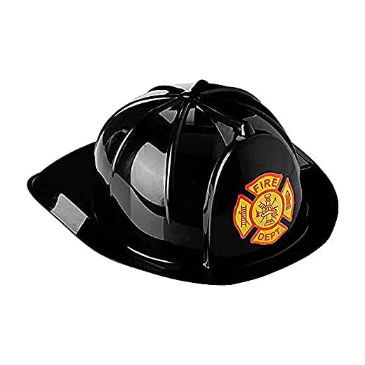 Dress Up America Unisex-Adult's Black Fire Helmet, One Size Fits