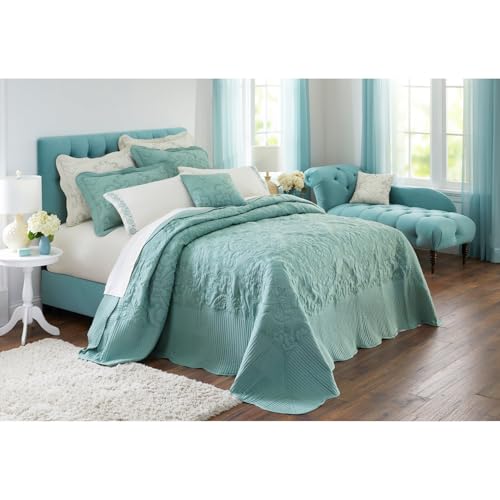 Image of BrylaneHome Amelia Bedspread - Twin, Seaglass