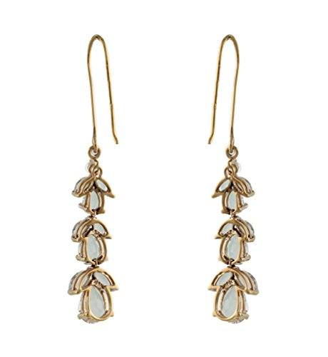 Carillon Morganite Pear Shape Gemstone Jewelry 10K Rose Gold Drop Dangle Earrings For Women/Girls #TOP1