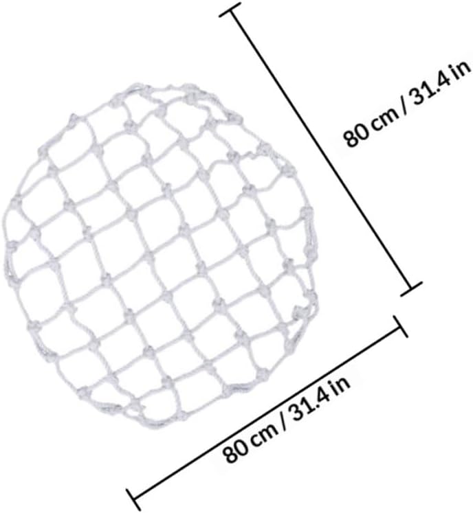 POPETPOP 4pcs Round Well Anti Falling Net Protective Mesh for Sewer Inspection Lid, Polyester Elastic Wire 800# Safety Netting for Drainage and Garden Security