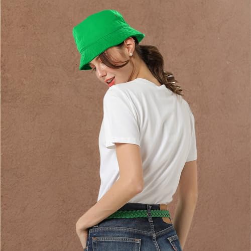 Image of Falari Men Women Unisex Cotton Bucket Hat 100% Cotton Packable for Travel Fishing Hunting Summer Camp