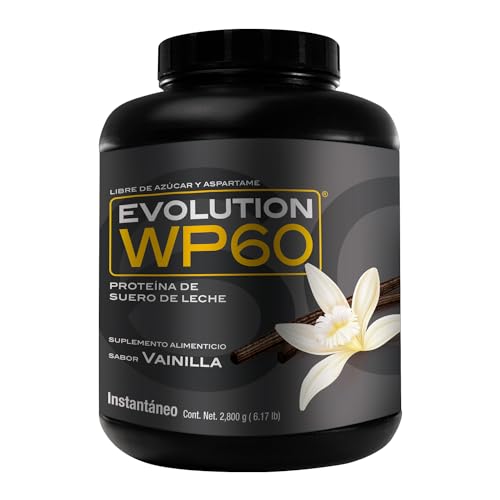 Proteínas, EVOLUTION, Proteína de Suero de Leche, WP60, Whey Protein, 18 Aminoácidos, Low Carb, Post Workout, Sabor Vainilla, 93.3 Porciones, 2800g